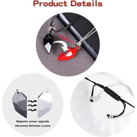 4Pcs Couple Necklace BraceletSet MatchingBracelets for Couples Matching Necklace - Picture 7 of 7